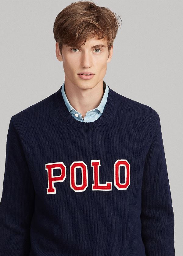 Sueter Polo Ralph Lauren Hombre Azul Marino - Logo Crewneck - AYFDT2154